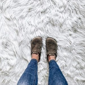 Birkenstock suede clogs
